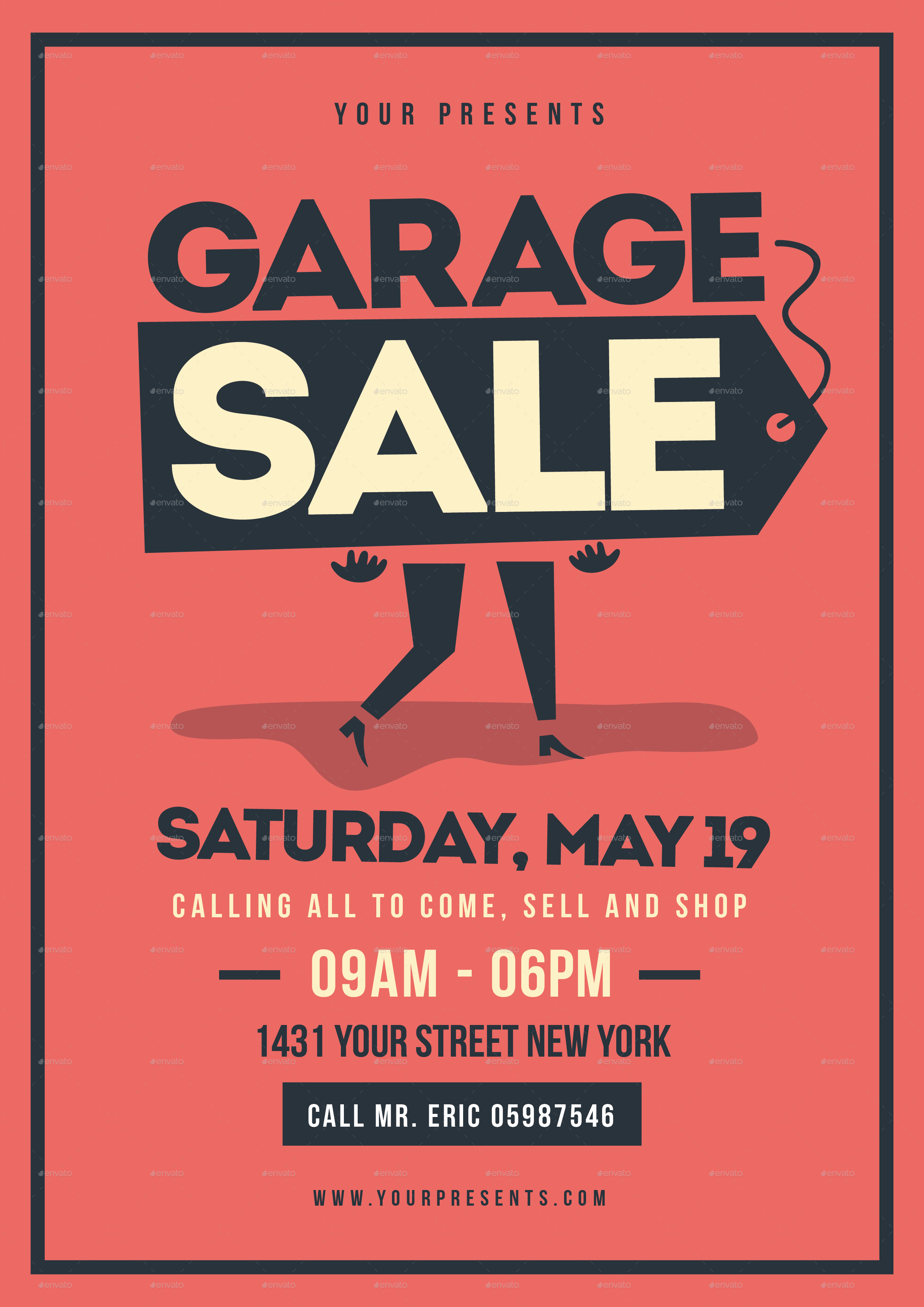 Retro Garage Sale Flyer Print Templates GraphicRiver